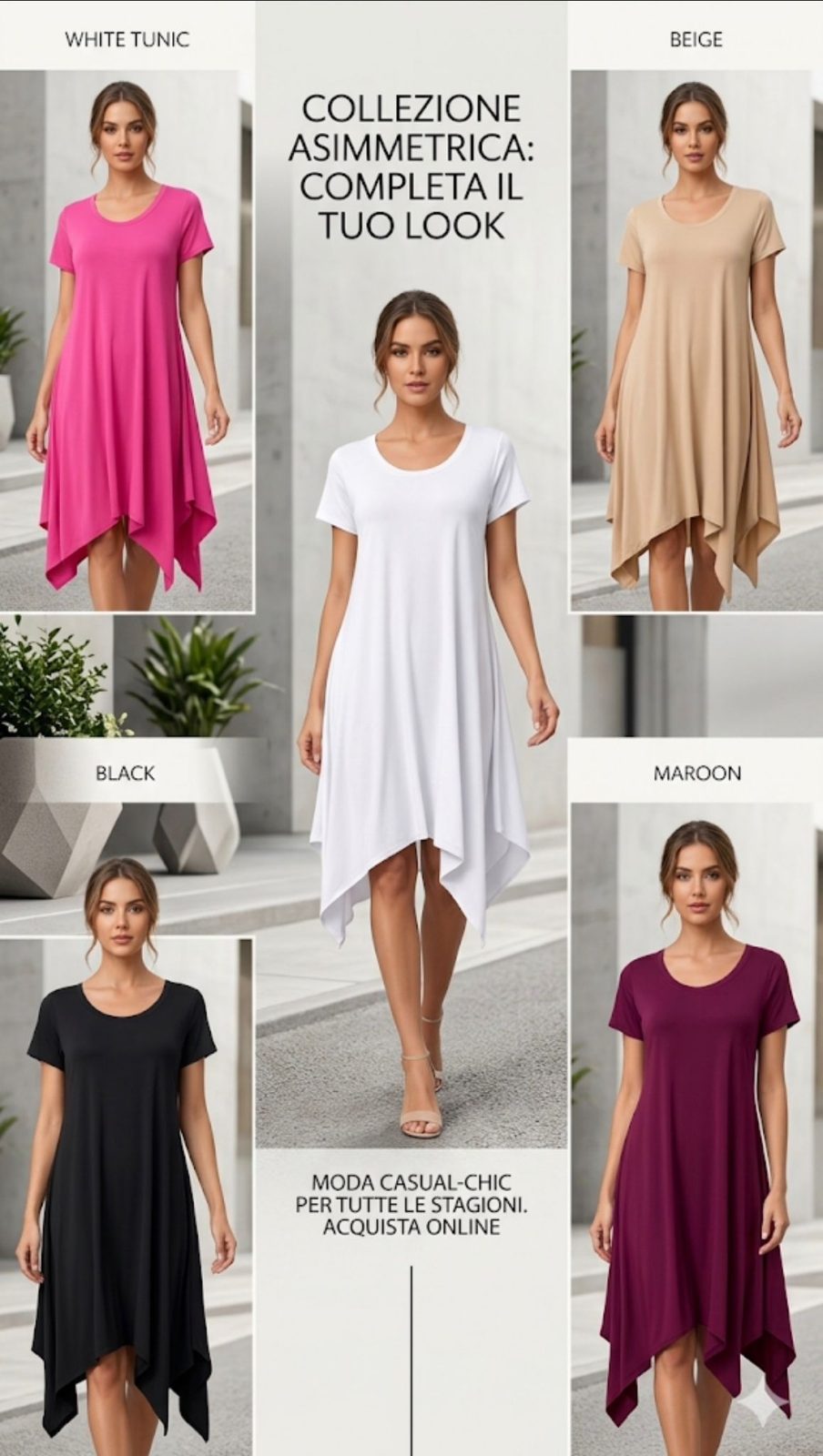  Il Maxi Abito Asimmetrico Casual-Chic